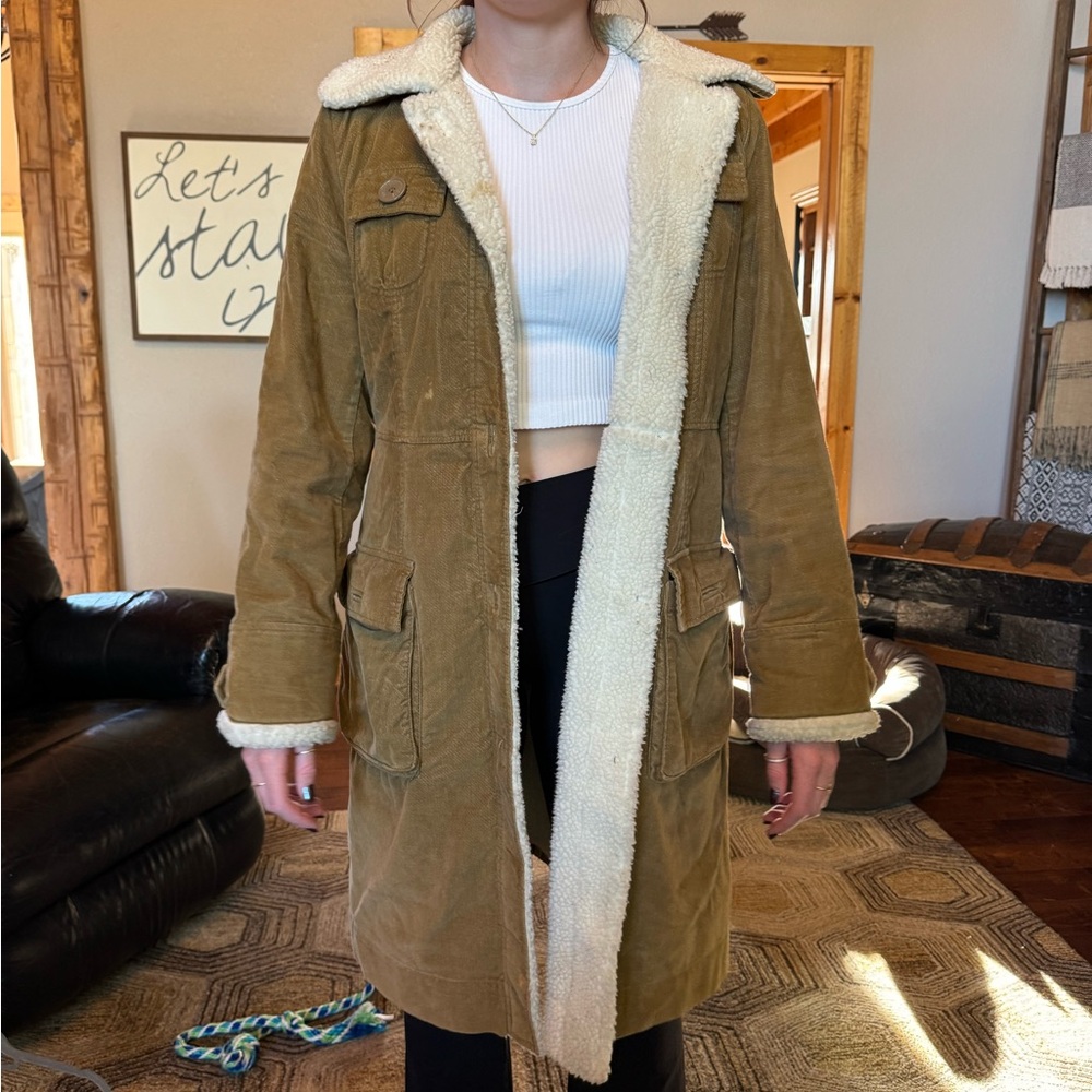 American eagle trench coat tan large